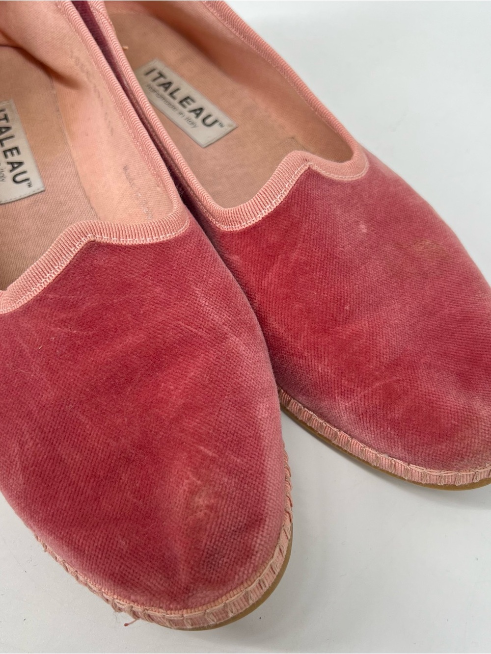 ITALEAU Allegra Velvet Flats Women's Size 39.5 US 9 Handmade in Italy Comfort - Picture 2 of 11